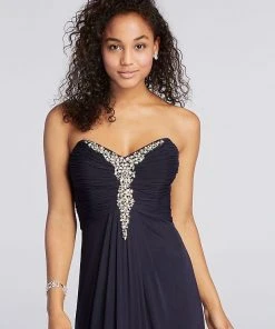 Decode 1.8 - 182934 Embellished Strapless Ruched Dress With Slit Formal Gowns