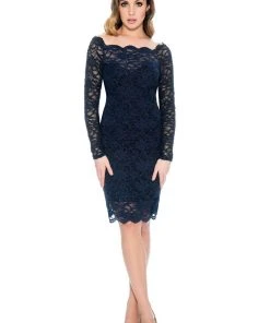 Decode 1.8 - 183762 Long Sleeve Off Shoulder Floral Lace Dress