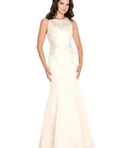 Decode 1.8 - 183859 Lace Applique Satin Long Gown Formal Gowns