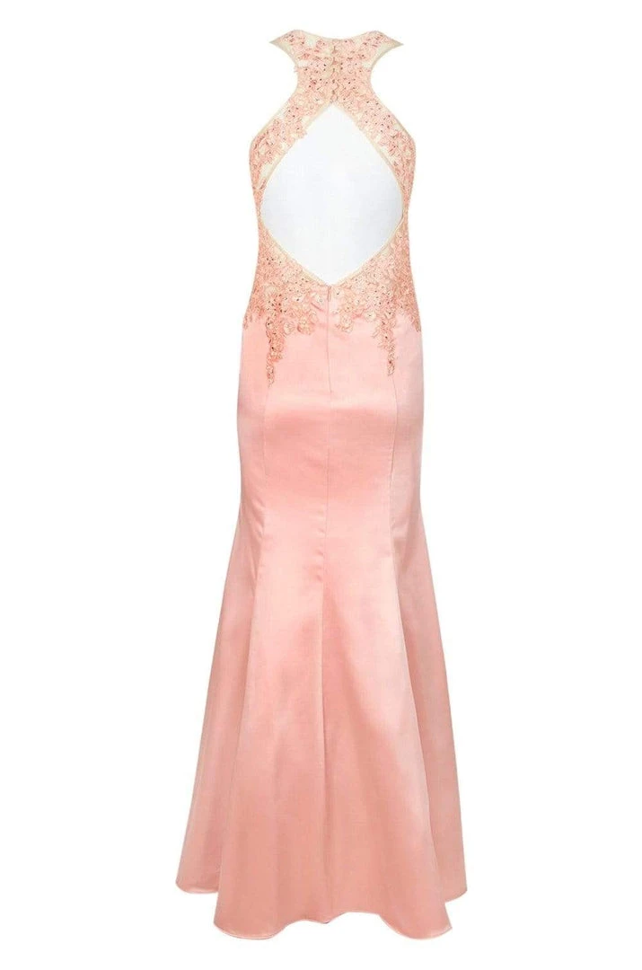 Decode 1.8 - 183859 Lace Applique Satin Long Gown Formal Gowns 6 Decode 1.8 - 183859 Lace Applique Satin Long Gown Formal Gowns