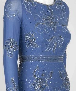 Decode 1.8 - 183951 Long Sleeve Pop Over Embellished Trumpet Gown 9 Decode 1.8 - 183951 Long Sleeve Pop Over Embellished Trumpet Gown