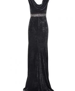 Formal Gowns Decode 1.8 - 184290 Embellished Bateau Velvet Trumpet Dress 10 Formal Gowns Decode 1.8 - 184290 Embellished Bateau Velvet Trumpet Dress