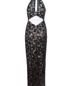 Decode 1.8 - 184400 Sequined Halter Dress With Back Cutouts Formal Gowns