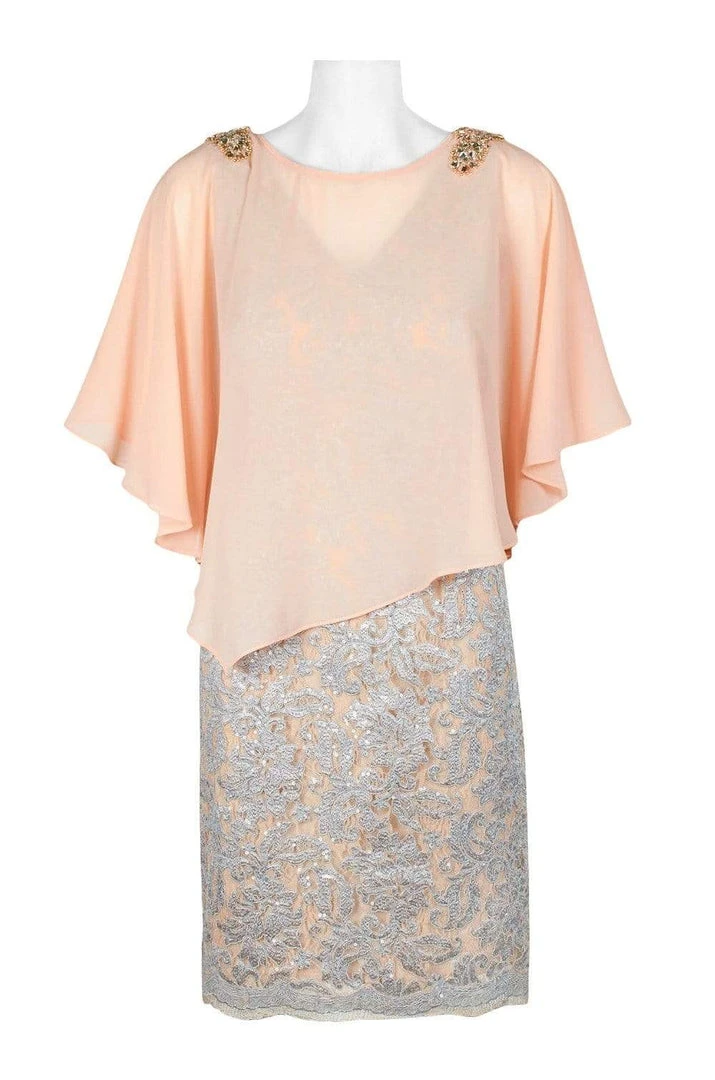 Decode 1.8 - 184467 Embellished Chiffon And Metallic Lace Dress Cocktail Dresses 5 Decode 1.8 - 184467 Embellished Chiffon And Metallic Lace Dress Cocktail Dresses