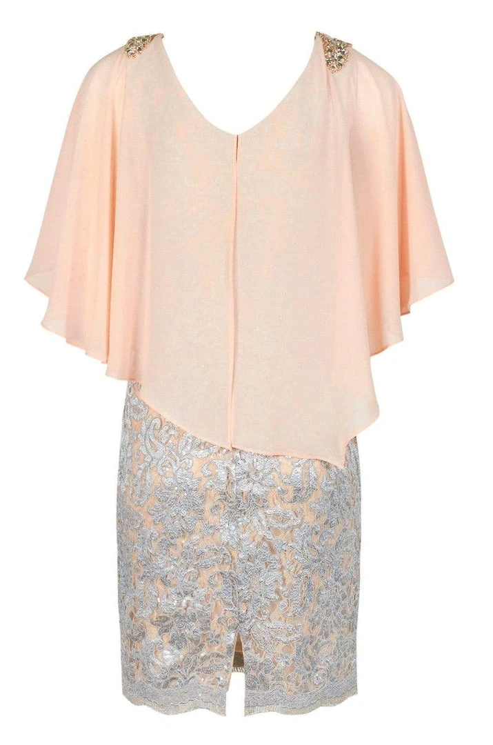 Decode 1.8 - 184467 Embellished Chiffon And Metallic Lace Dress Cocktail Dresses 6 Decode 1.8 - 184467 Embellished Chiffon And Metallic Lace Dress Cocktail Dresses