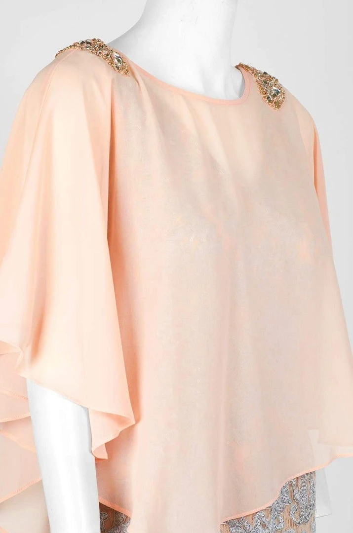 Decode 1.8 - 184467 Embellished Chiffon And Metallic Lace Dress Cocktail Dresses 7 Decode 1.8 - 184467 Embellished Chiffon And Metallic Lace Dress Cocktail Dresses