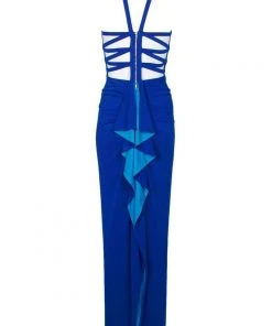 Formal Gowns Decode 1.8 - 184469 Halter Neck Flutter Jersey Column Dress 10 Formal Gowns Decode 1.8 - 184469 Halter Neck Flutter Jersey Column Dress