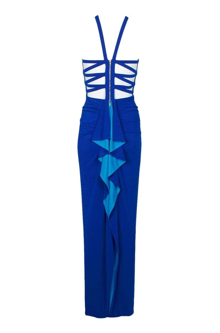 Formal Gowns Decode 1.8 - 184469 Halter Neck Flutter Jersey Column Dress 6 Formal Gowns Decode 1.8 - 184469 Halter Neck Flutter Jersey Column Dress