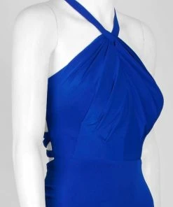 Formal Gowns Decode 1.8 - 184469 Halter Neck Flutter Jersey Column Dress 11 Formal Gowns Decode 1.8 - 184469 Halter Neck Flutter Jersey Column Dress