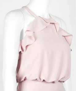 Decode 1.8 - 184609 Tiered Flounce Long Halter Dress 9 Decode 1.8 - 184609 Tiered Flounce Long Halter Dress