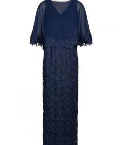Formal Gowns Decode 1.8 - 184667 Floral Lace Embroidered Column Dress