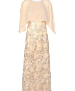 Decode 1.8 - 184730 Cape Overlay Soutache Long Dress Formal Gowns