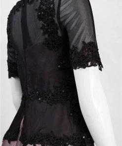 Decode 1.8 - Applique Peplum Gown 183149 7 Decode 1.8 - Applique Peplum Gown 183149