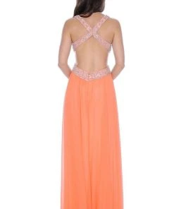 Formal Gowns Decode 1.8 - Bejeweled Strapped Cutout Back Evening Gown 182277 7 Formal Gowns Decode 1.8 - Bejeweled Strapped Cutout Back Evening Gown 182277