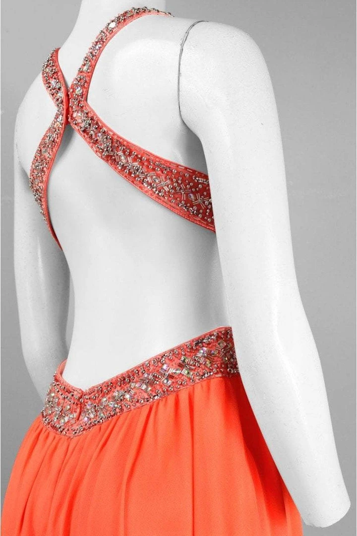 Formal Gowns Decode 1.8 - Bejeweled Strapped Cutout Back Evening Gown 182277 6 Formal Gowns Decode 1.8 - Bejeweled Strapped Cutout Back Evening Gown 182277