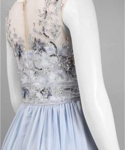 Decode 1.8 - Cap Sleeves Embellished Bodies A-Line Gown 182891