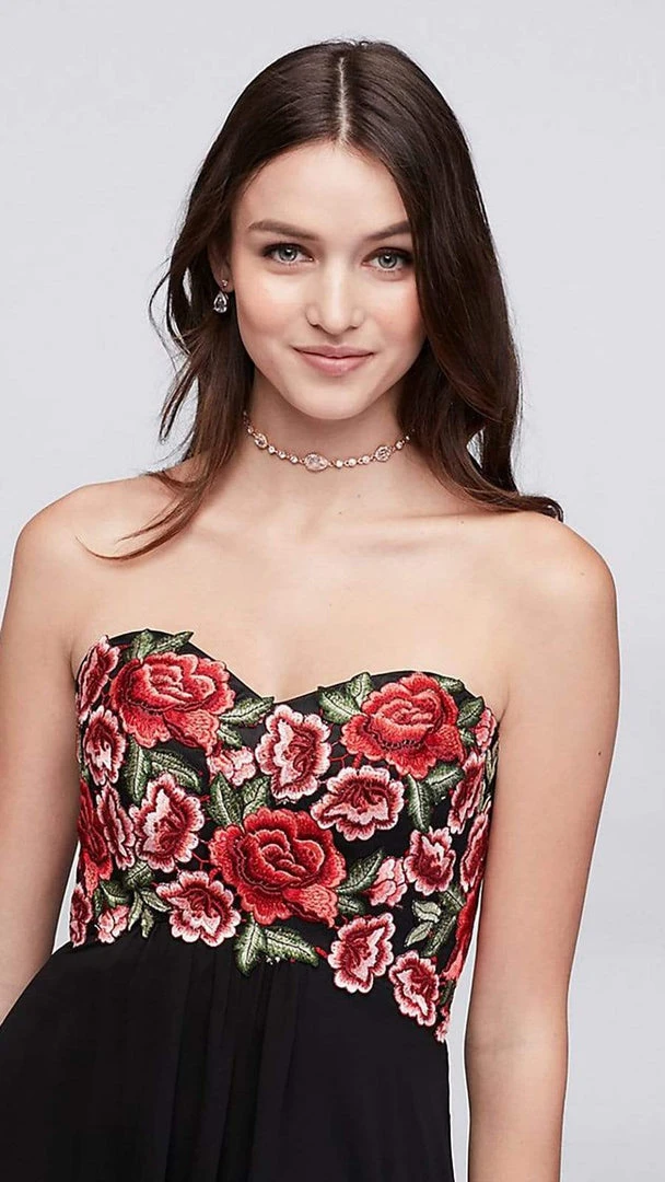 Decode 1.8 - Embroidered Sweetheart Evening Dress 184068 - 1 Pc. Black In Size 2 Available 5 Decode 1.8 - Embroidered Sweetheart Evening Dress 184068 - 1 Pc. Black In Size 2 Available