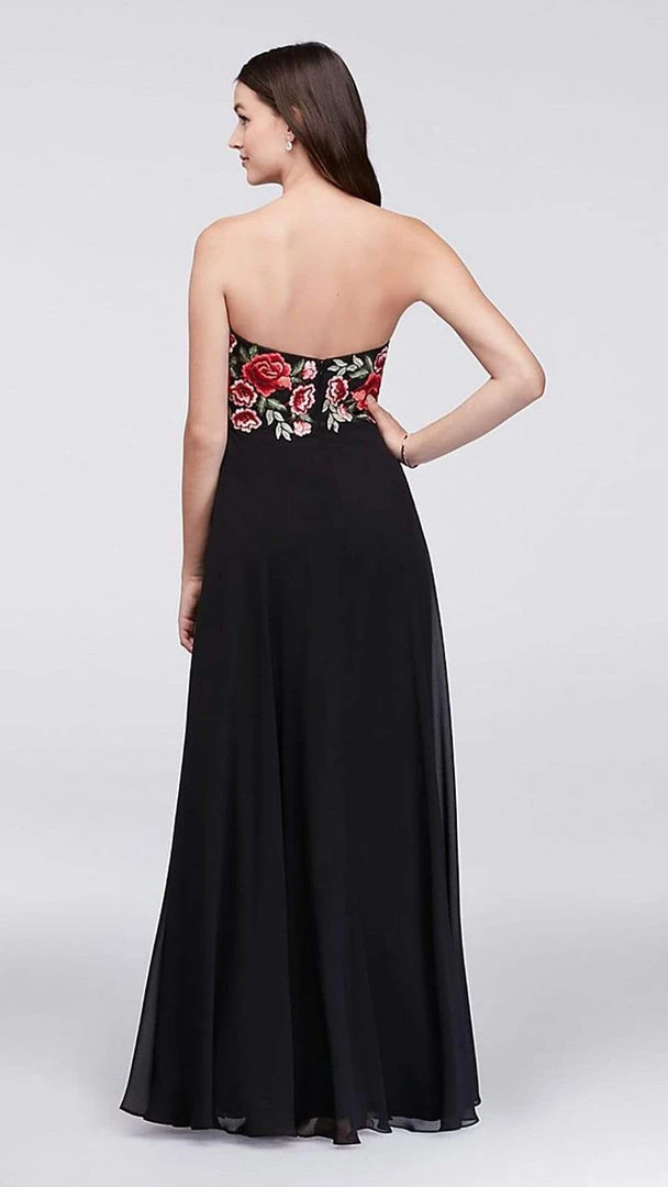 Decode 1.8 - Embroidered Sweetheart Evening Dress 184068 - 1 Pc. Black In Size 2 Available 4 Decode 1.8 - Embroidered Sweetheart Evening Dress 184068 - 1 Pc. Black In Size 2 Available