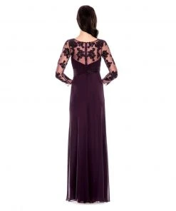 Mother Of The Bride Decode 1.8 - Jewel Neckline Embellished Long Dress 183220
