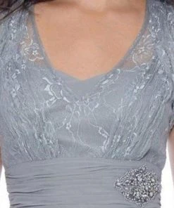 Formal Gowns Decode 1.8 - Lace Scoop Top Chiffon Gown 182924