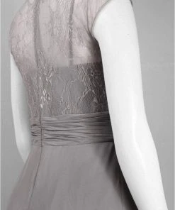 Formal Gowns Decode 1.8 - Lace Scoop Top Chiffon Gown 182924