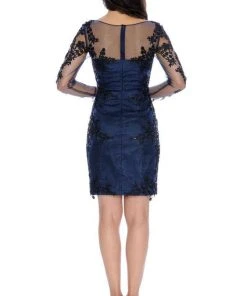 Cocktail Dresses Decode 1.8 Long Sleeve Illusion Bateau Neck Dress - 1 Pc Black Navy In Size 6 Available 7 Cocktail Dresses Decode 1.8 Long Sleeve Illusion Bateau Neck Dress - 1 Pc Black Navy In Size 6 Available