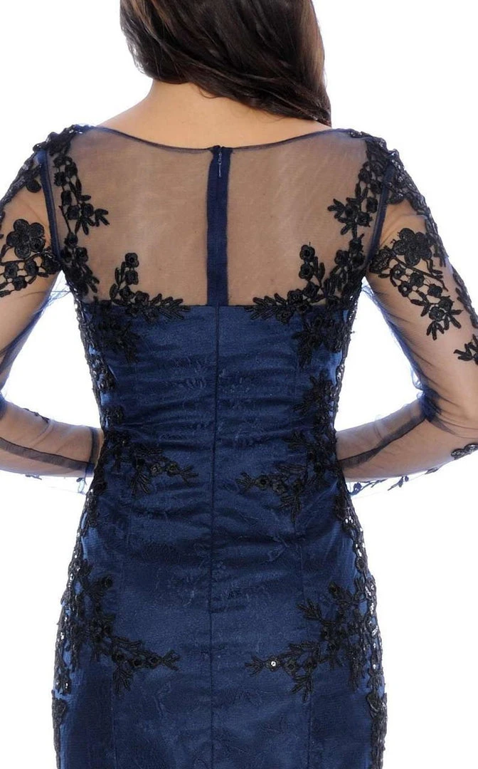 Cocktail Dresses Decode 1.8 Long Sleeve Illusion Bateau Neck Dress - 1 Pc Black Navy In Size 6 Available 6 Cocktail Dresses Decode 1.8 Long Sleeve Illusion Bateau Neck Dress - 1 Pc Black Navy In Size 6 Available