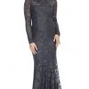 Formal Gowns Decode 1.8 - Off-Shoulder Lace Mermaid Gown 183916 - 2 Pcs Charcoal In Sizes 2 And 6 Available 1 Formal Gowns Decode 1.8 - Off-Shoulder Lace Mermaid Gown 183916 - 2 Pcs Charcoal In Sizes 2 And 6 Available