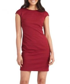 Donna Morgan - D3875M Cap Sleeve Knit Sheath Dress Cocktail Dresses