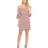 Cocktail Dresses Donna Morgan - D5259M Striped Off Shoulder Bell Sleeve Dress