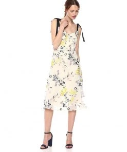 Cocktail Dresses Donna Morgan - D5845M Embroidered V-neck A-line Dress