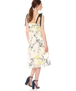 Cocktail Dresses Donna Morgan - D5845M Embroidered V-neck A-line Dress