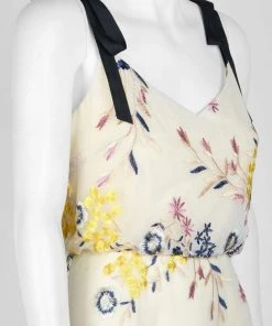 Cocktail Dresses Donna Morgan - D5845M Embroidered V-neck A-line Dress