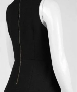 Donna Morgan - D9019M Illusion Crepe Sheath Dress 9 Donna Morgan - D9019M Illusion Crepe Sheath Dress