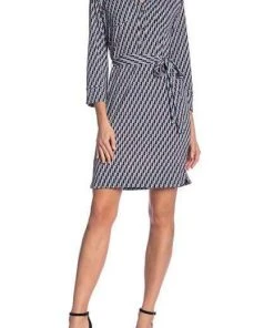 Cocktail Dresses Donna Morgan - D9124M XD Multi Print V-neck Sheath Dress