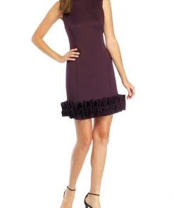 Donna Ricco - DR50182 Sleeveless Ruffle Hem Cocktail Dress Cocktail Dresses