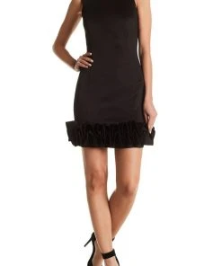 Donna Ricco - DR50182 Sleeveless Ruffle Hem Cocktail Dress Cocktail Dresses