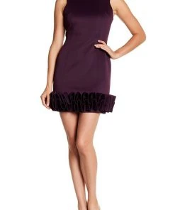 Donna Ricco - DR50182 Sleeveless Ruffle Hem Cocktail Dress Cocktail Dresses