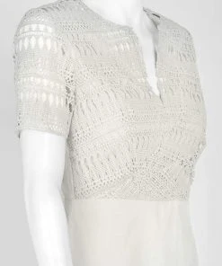 Elie Tahari - E303N607 Lace V-neck A-line Dress Cocktail Dresses