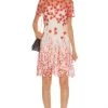 Elie Tahari - E40A9607 Floral Embroidered Illusion Jewel A-line Dress