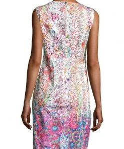 Cocktail Dresses Elie Tahari - E6033607 Multi-Print Jewel Neck Sheath Dress 8 Cocktail Dresses Elie Tahari - E6033607 Multi-Print Jewel Neck Sheath Dress