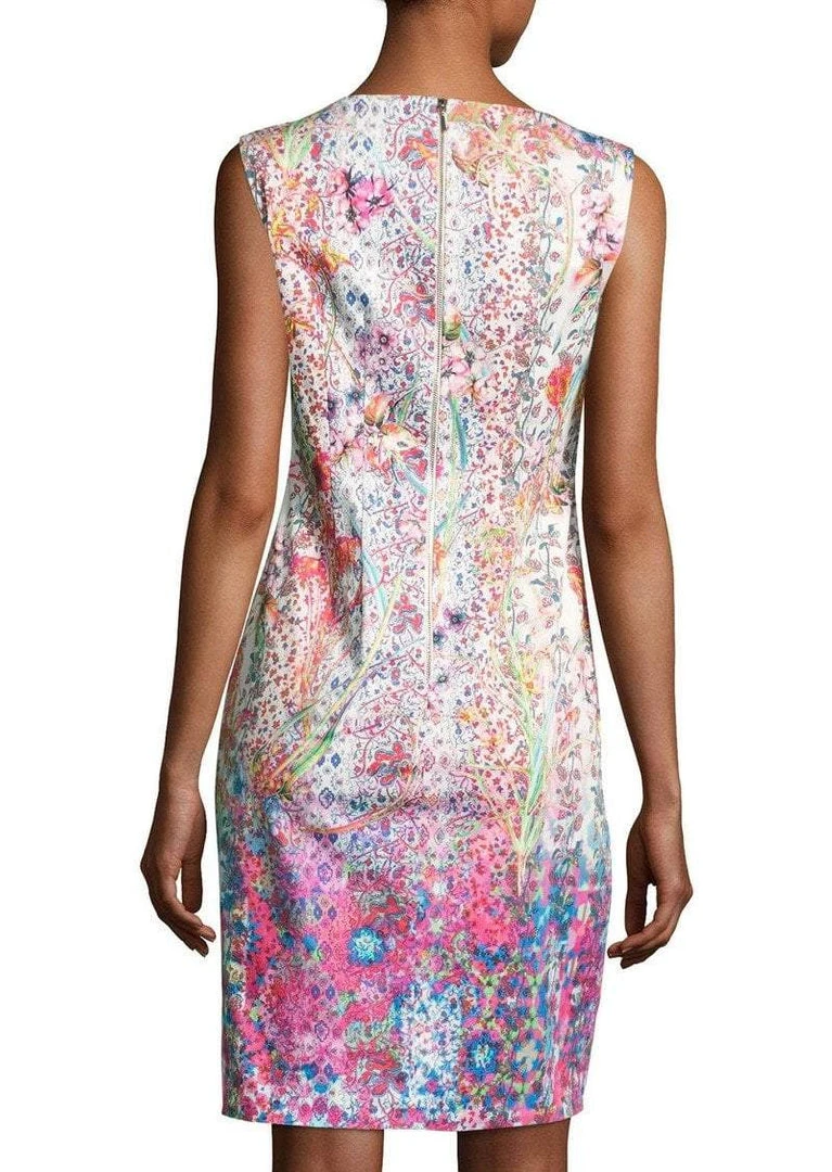 Cocktail Dresses Elie Tahari - E6033607 Multi-Print Jewel Neck Sheath Dress 4 Cocktail Dresses Elie Tahari - E6033607 Multi-Print Jewel Neck Sheath Dress