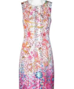 Cocktail Dresses Elie Tahari - E6033607 Multi-Print Jewel Neck Sheath Dress 9 Cocktail Dresses Elie Tahari - E6033607 Multi-Print Jewel Neck Sheath Dress