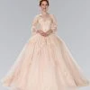 Elizabeth K Bridal Floral Lace Illusion V-Neck Ballgown GL2377 2 Elizabeth K Bridal Floral Lace Illusion V-Neck Ballgown GL2377
