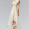 Elizabeth K Bridal - GL1426 Pearl And Rhinestone Embellished High Low Dress Formal Gowns 1 Elizabeth K Bridal - GL1426 Pearl And Rhinestone Embellished High Low Dress Formal Gowns