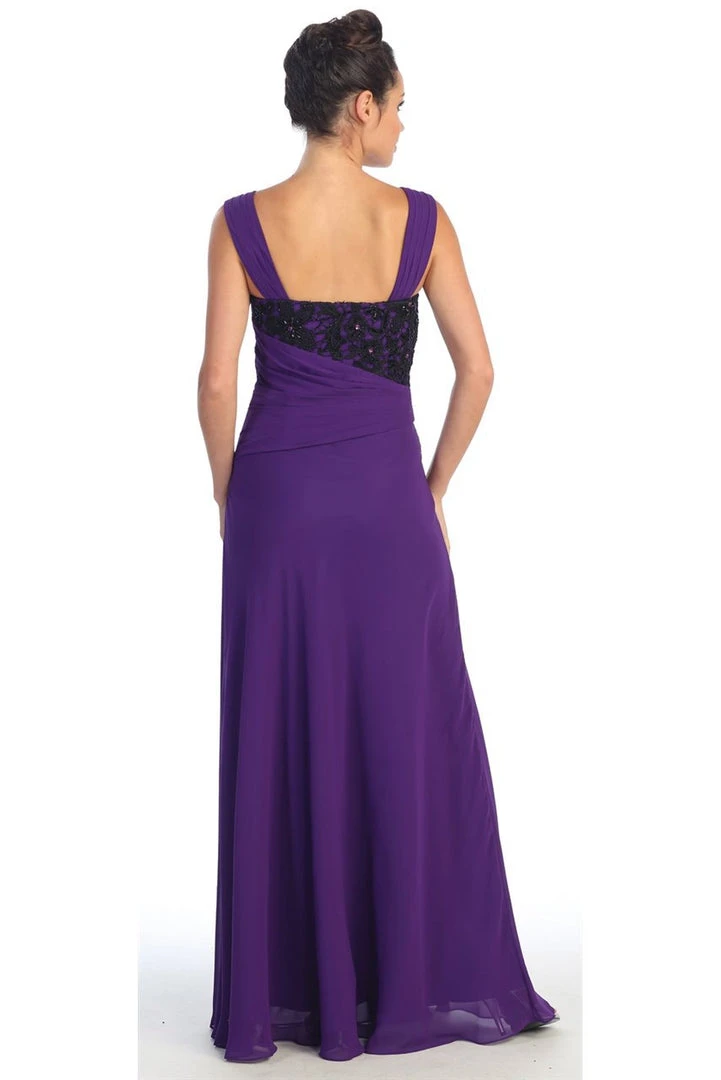 Formal Gowns Elizabeth K - GL1004 Lace Embellished Sweetheart Chiffon Dress 7 Formal Gowns Elizabeth K - GL1004 Lace Embellished Sweetheart Chiffon Dress