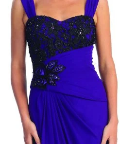 Formal Gowns Elizabeth K - GL1004 Lace Embellished Sweetheart Chiffon Dress 14 Formal Gowns Elizabeth K - GL1004 Lace Embellished Sweetheart Chiffon Dress