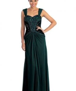 Formal Gowns Elizabeth K - GL1005 Intricate Beaded Sweetheart A-Line Gown