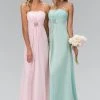 Formal Gowns Elizabeth K - GL1020 Jewel Accented Fan Bustline Chiffon Dress 1 Formal Gowns Elizabeth K - GL1020 Jewel Accented Fan Bustline Chiffon Dress