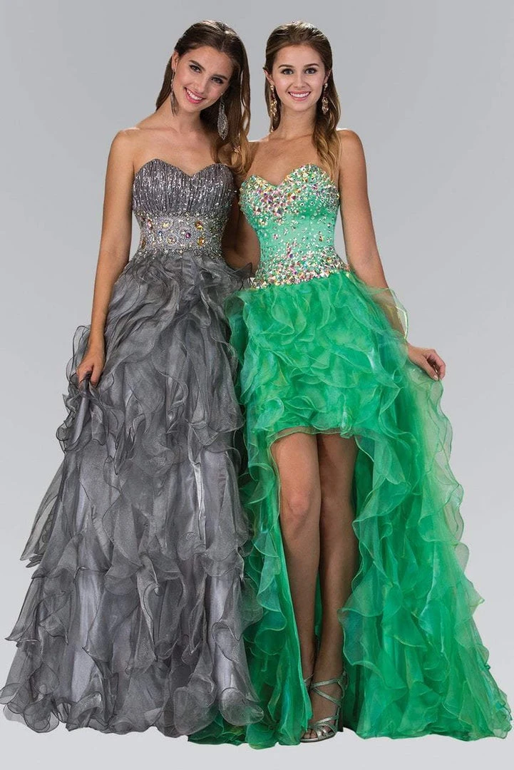 Elizabeth K - GL1026 Jeweled Sweetheart Long Ruffled Dress Formal Gowns 5 Elizabeth K - GL1026 Jeweled Sweetheart Long Ruffled Dress Formal Gowns